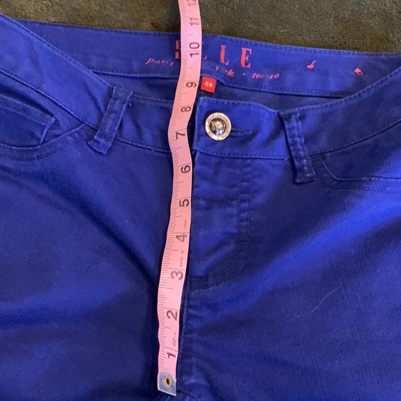 Womens Elle Royal Blue Skinny Jeans sz 4r Crops - Picture 6 of 6